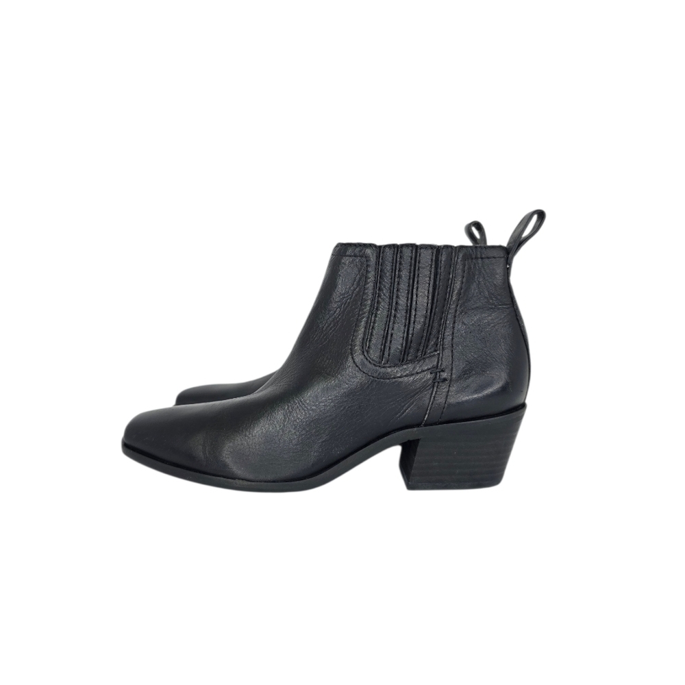 Lucky Brand LK-Idola Leather Marbled Nappa Women's Black Boots Western Size 6.5M
